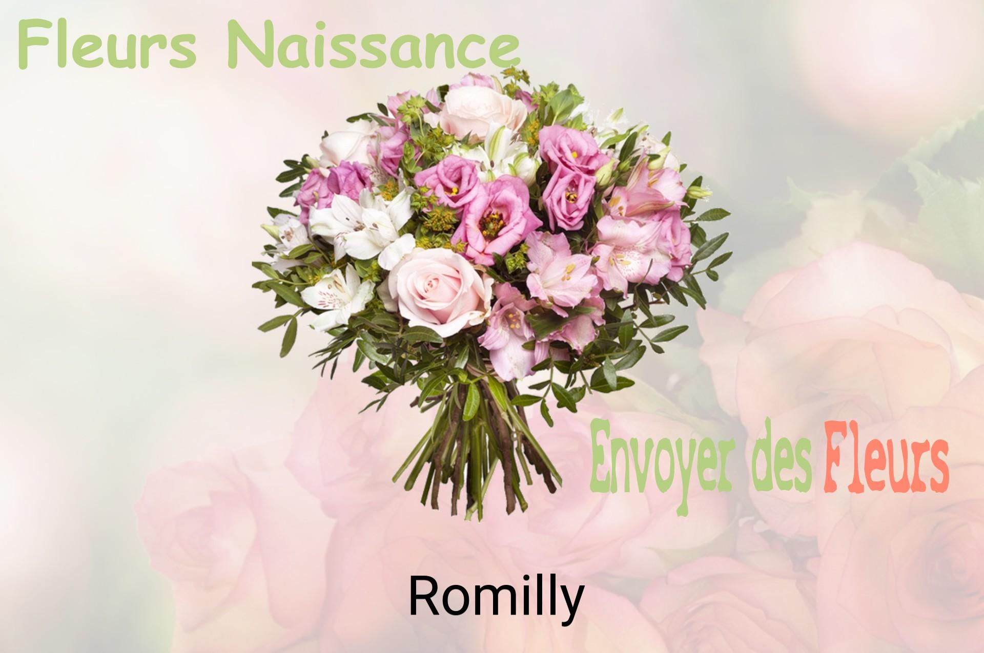 Bouquet de fleurs de naissance livré à Romilly